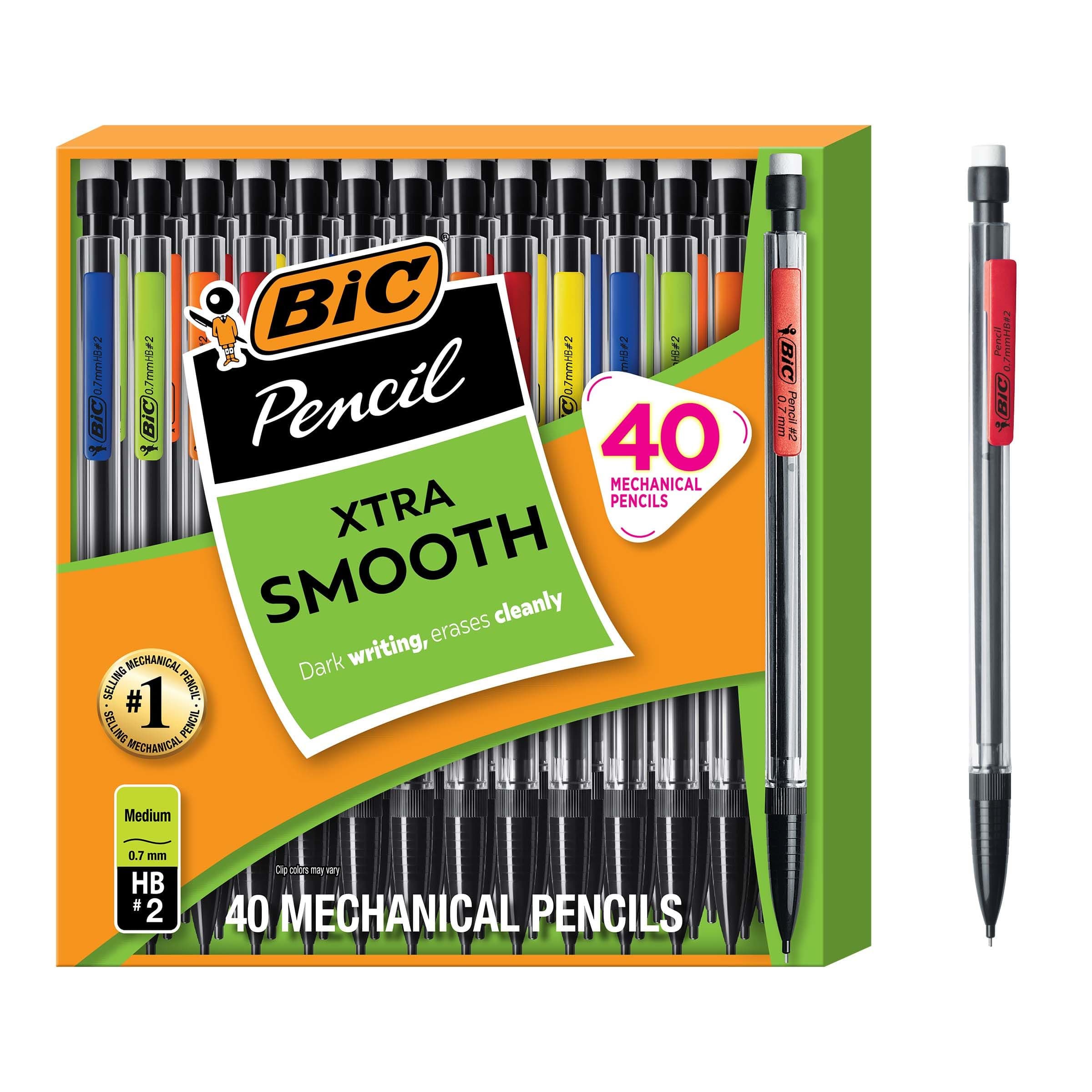 BIC Xtra Smooth Mechanical Pencils, 0.7mm Medium Point, 40-Count Pack | Smooth Ink Flow - main product image