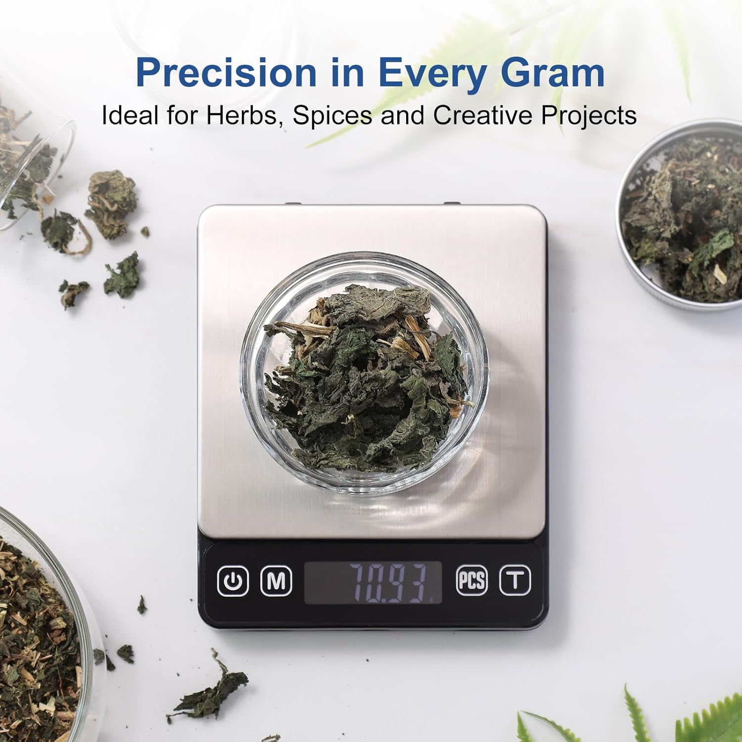 KitchenTour Digital Kitchen Scale - 500g/0.01g High Accuracy Precision Multifunction Food Meat Scale Small Scale Jewelry Lab Carat Powder Scale with Back-Lit LCD Display(Batteries Included) - Image 5