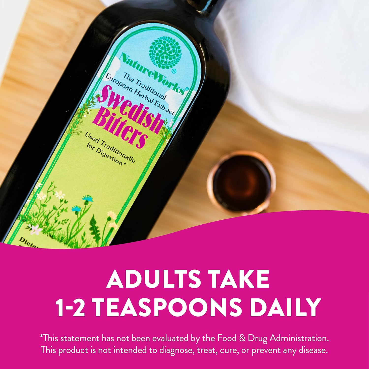 Nature's Way NatureWorks Swedish Bitters, Traditional European Herbal Extract Used for Digestion, 16.9 Fluid Ounce - Image 5