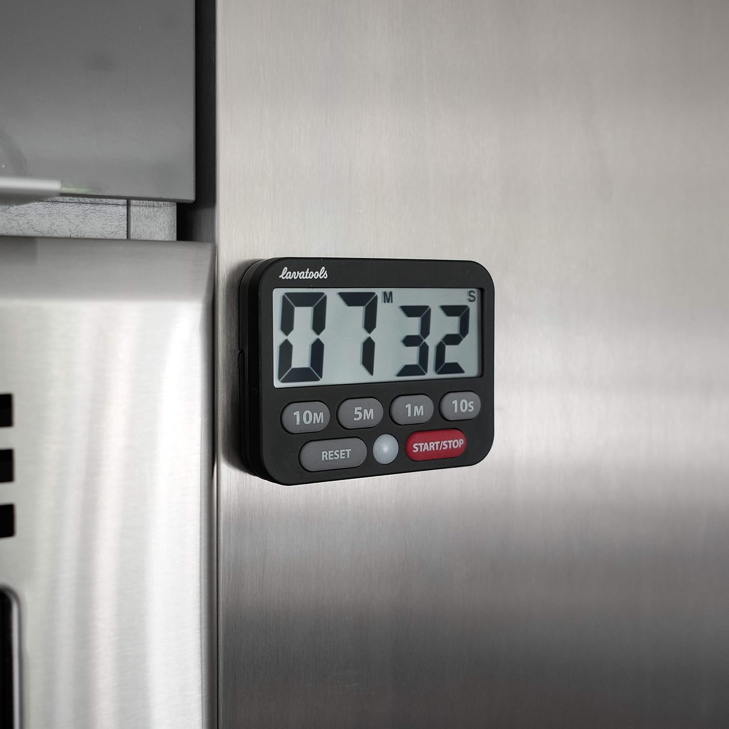 Lavatools KT3 Kitchen Timer & Stopwatch, Large Digits, Loud Alarm, Mute Function, Quick-Set Buttons, Hang Hole, Magnetic Stand for Cooking and Classroom - Image 5