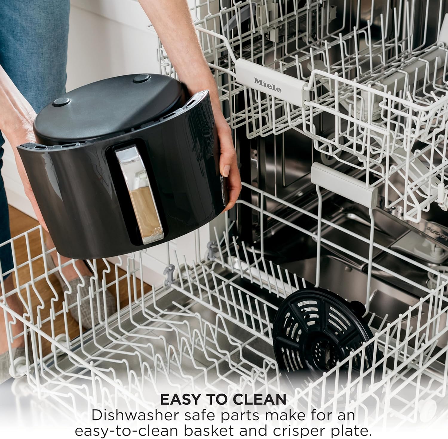 Ninja | Air Fryer | 4 QT Capacity | 4-in1 Roast, Crisp, Roast, Reheats, & Dehydrates | Dishwasher Safe Parts | Includes 20 Easy & Healthy Recipes | Compact | Grey | AF101 - Image 6