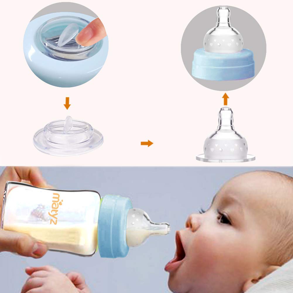 Matyz Glass Breastmilk Storage Containers 6 oz (4 Pack) | Pump, Store & Feed Safely - Image 5