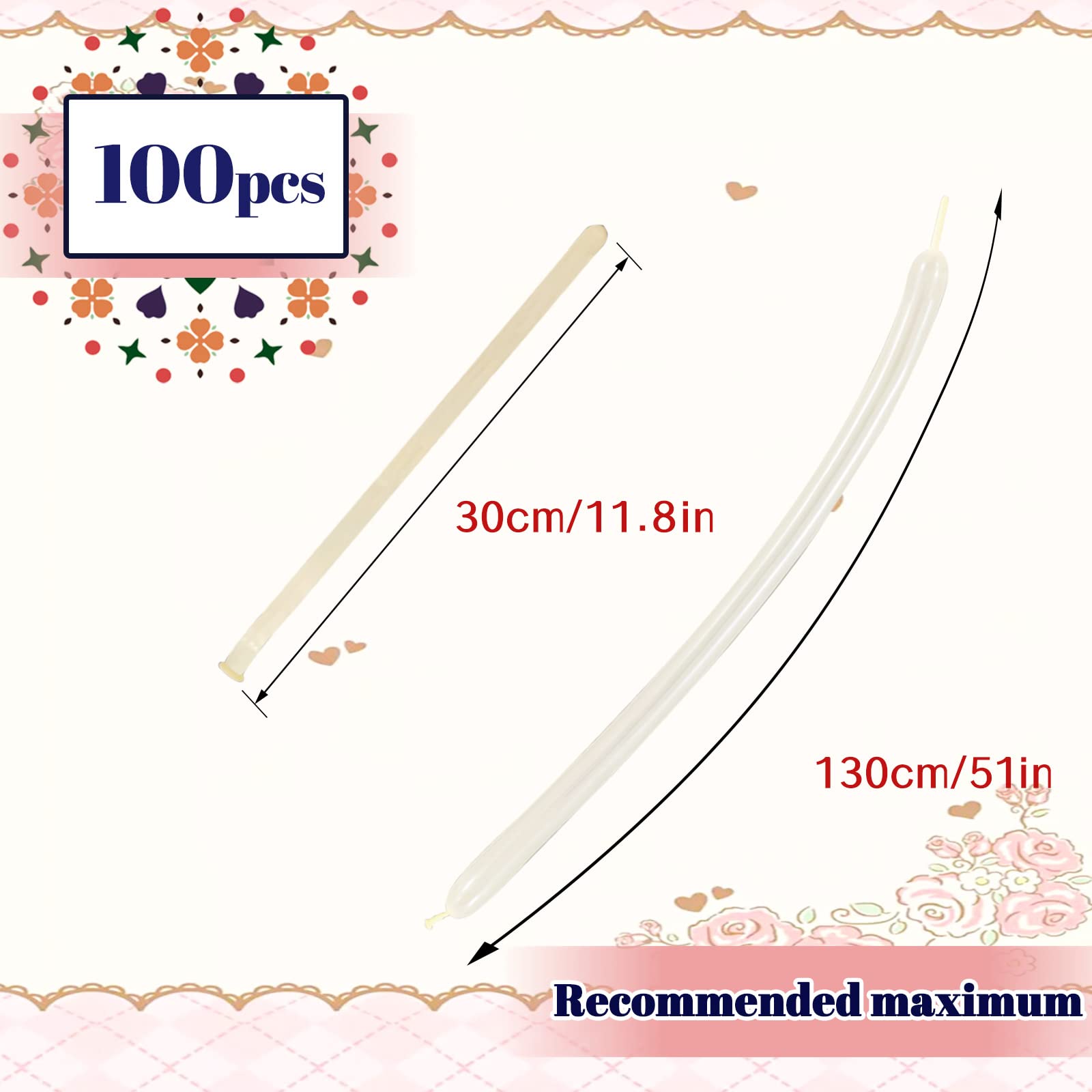 ASIUHY 260 Clear Long Balloons (100 Count) | Professional Quality for Twisting & Animal Shapes - Image 3