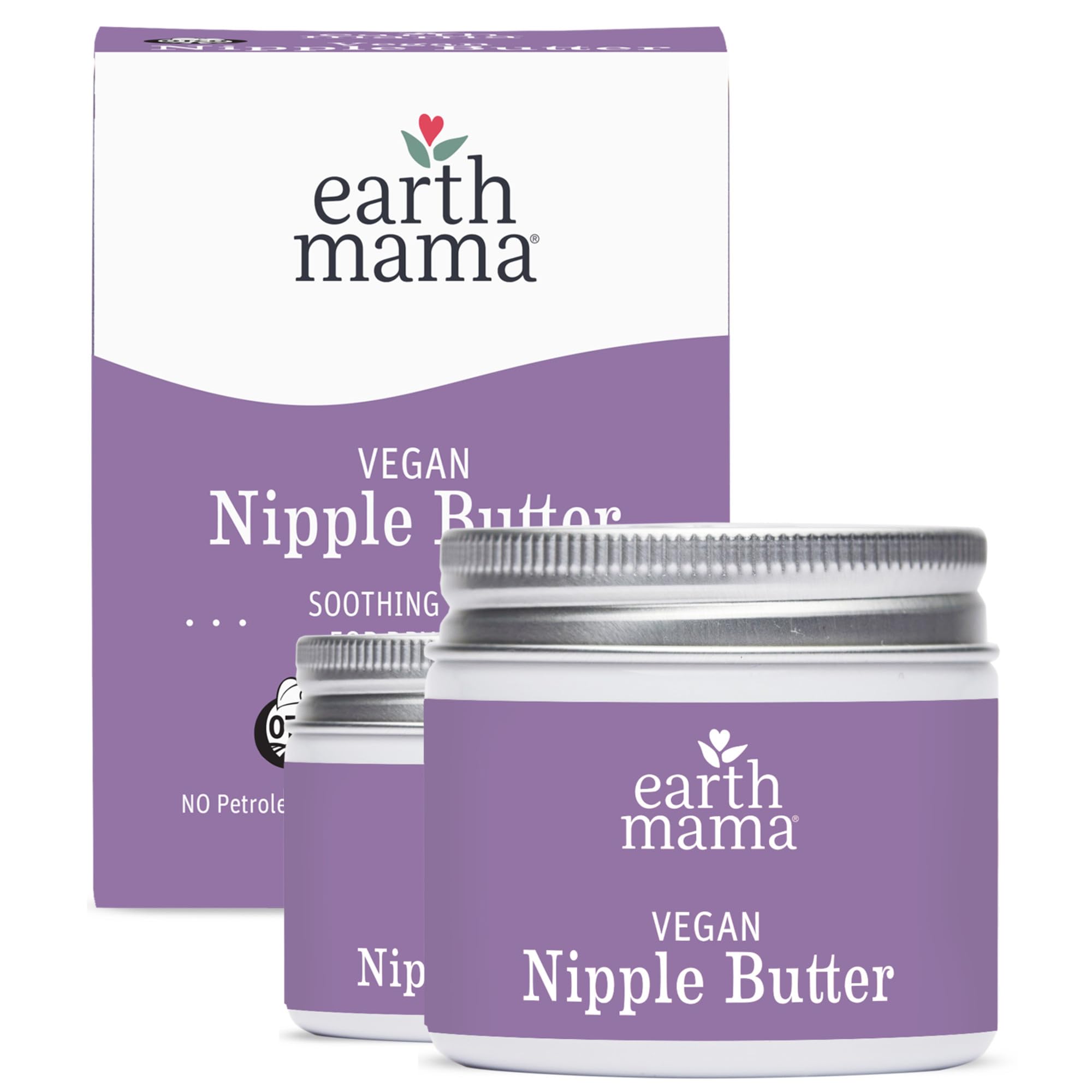 Earth Mama Vegan Nipple Butter (2-Pack) | Soothe & Moisturize Nipples Naturally