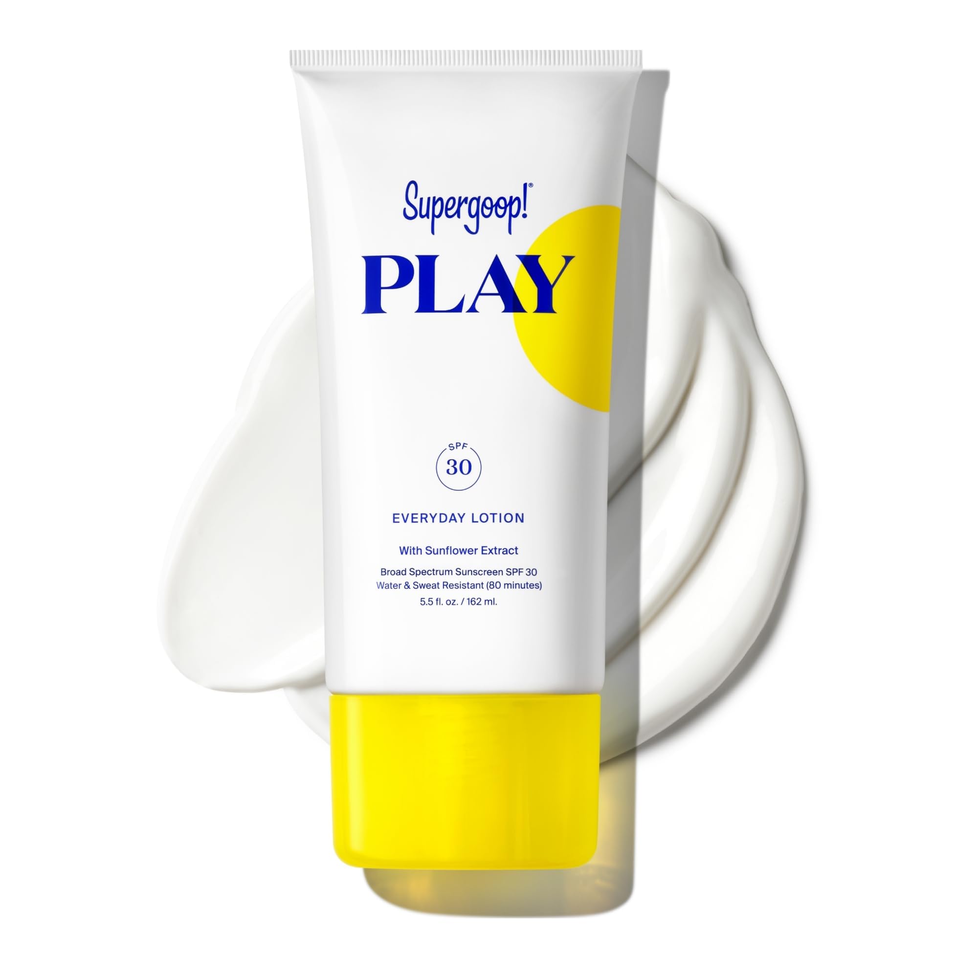 Supergoop! PLAY Everyday Lotion SPF 50 162 ml (5.5 fl oz) | Hydrating Face & Body Sunscreen, Water & Sweat Resistant
