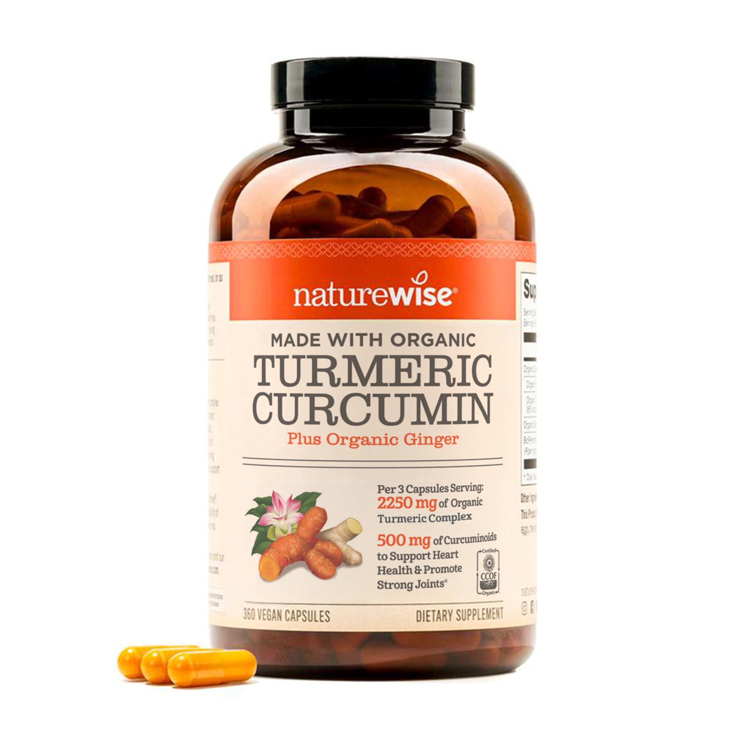 NatureWise Curcumin Turmeric 2250mg (360 Count) | Advanced Absorption for Joint & Immune Health