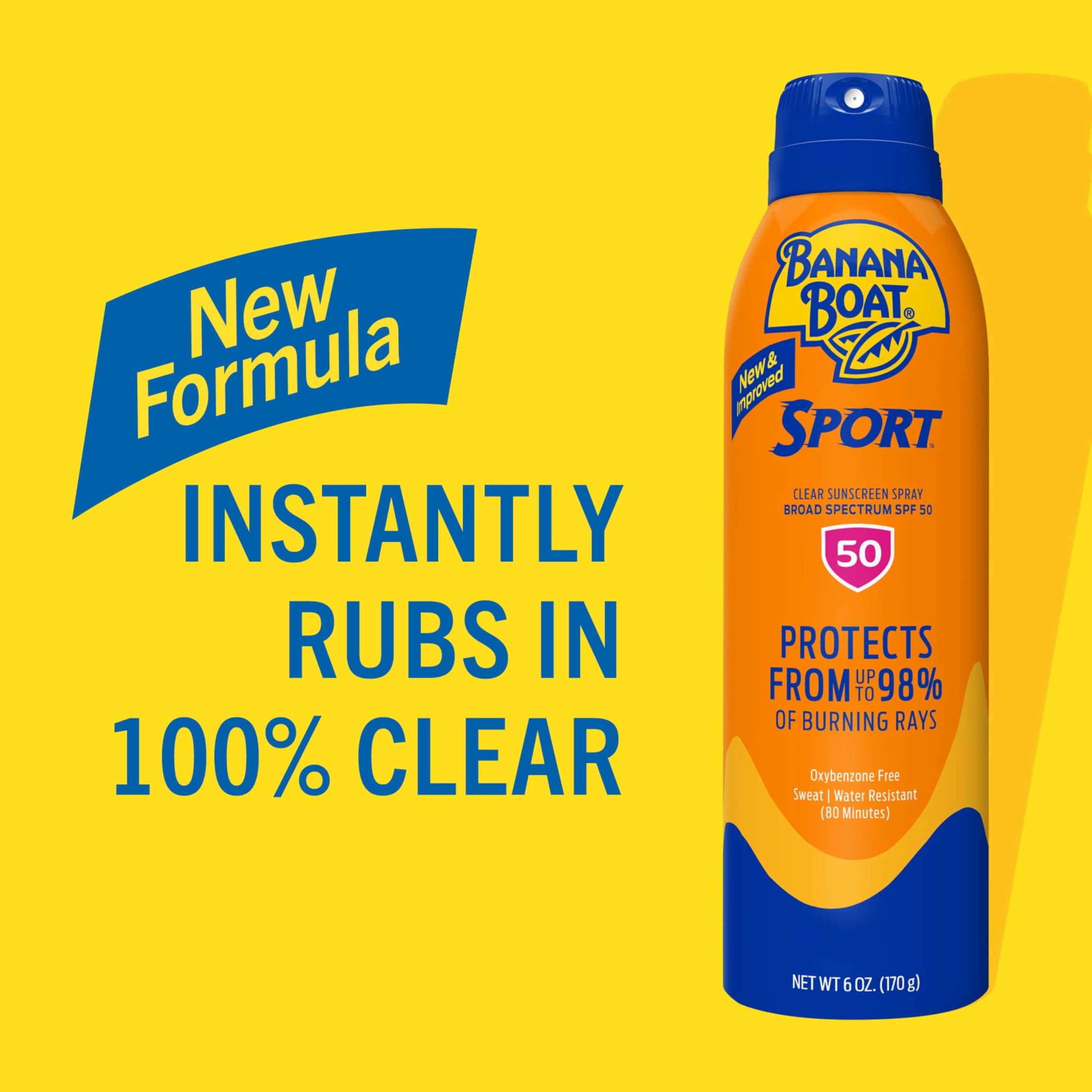 Banana Boat Sport Ultra SPF 50 Sunscreen Spray Twin Pack 2 x 177 ml (6 oz) | Sweat & Water Resistant Sunscreen Spray, Oxybenzone Free - Image 2