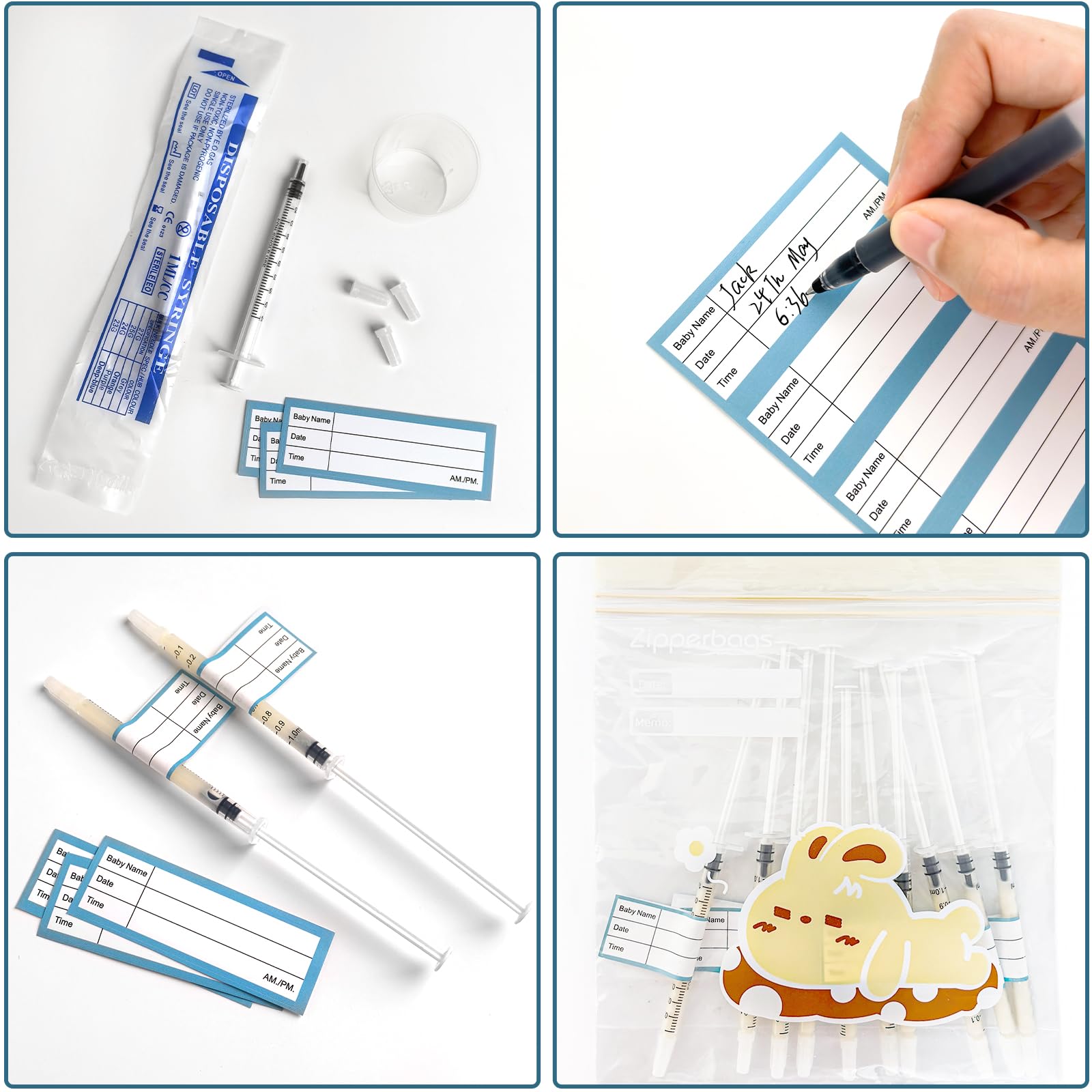 Kid2Kit Colostrum Collector Syringes 1mL (100-Pack) with Caps & Storage | BPA-Free - Image 4