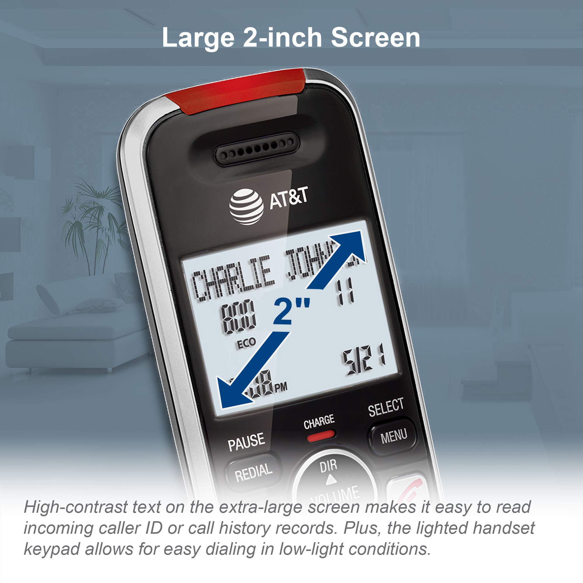 AT&T BL102-4 Cordless Phone 4 Handsets | Superior Call Clarity & Smart Call Blocker - Image 6