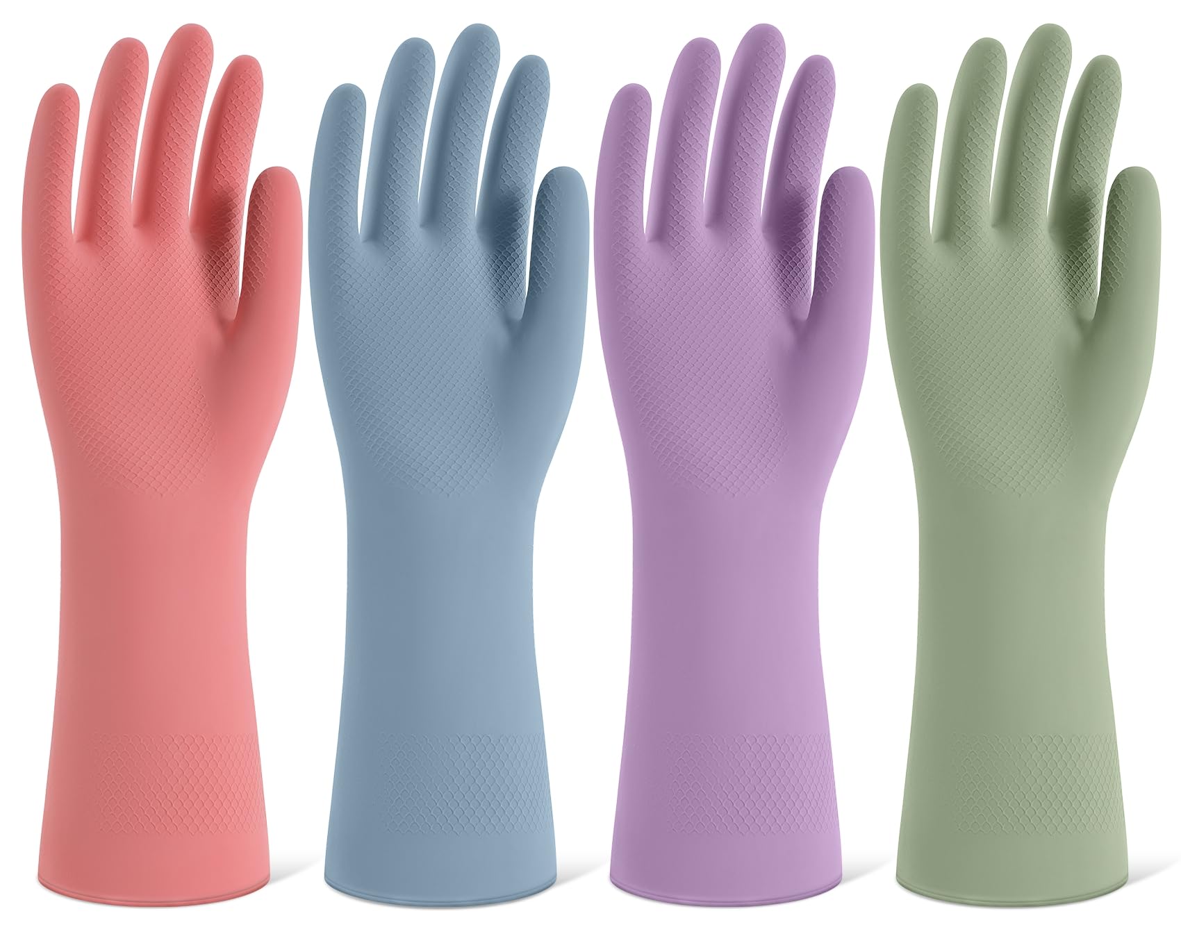 SIFANGKE Rubber Cleaning Gloves 946ml (4 Pairs) | Authentic USA Import for Safe Household Cleaning