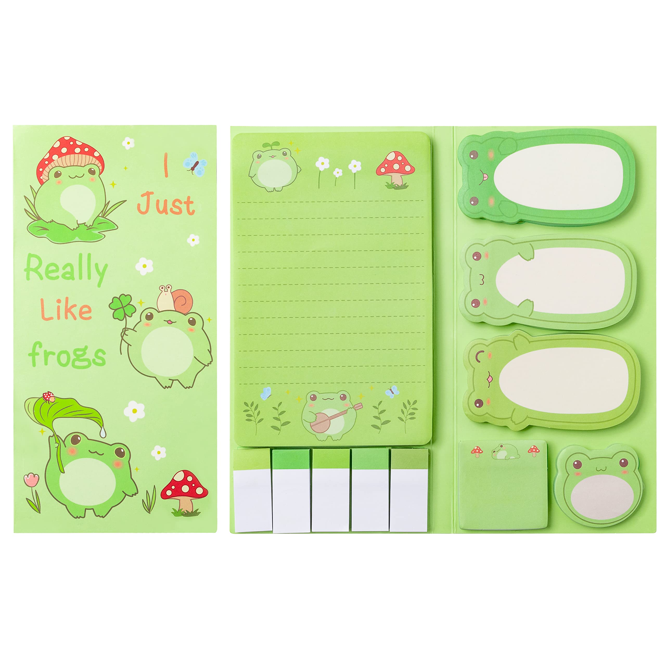 Xqumoi Frog Sticky Notes Set 946ml (32oz) | Cute Cartoon Memo Pads for Daily Reminders