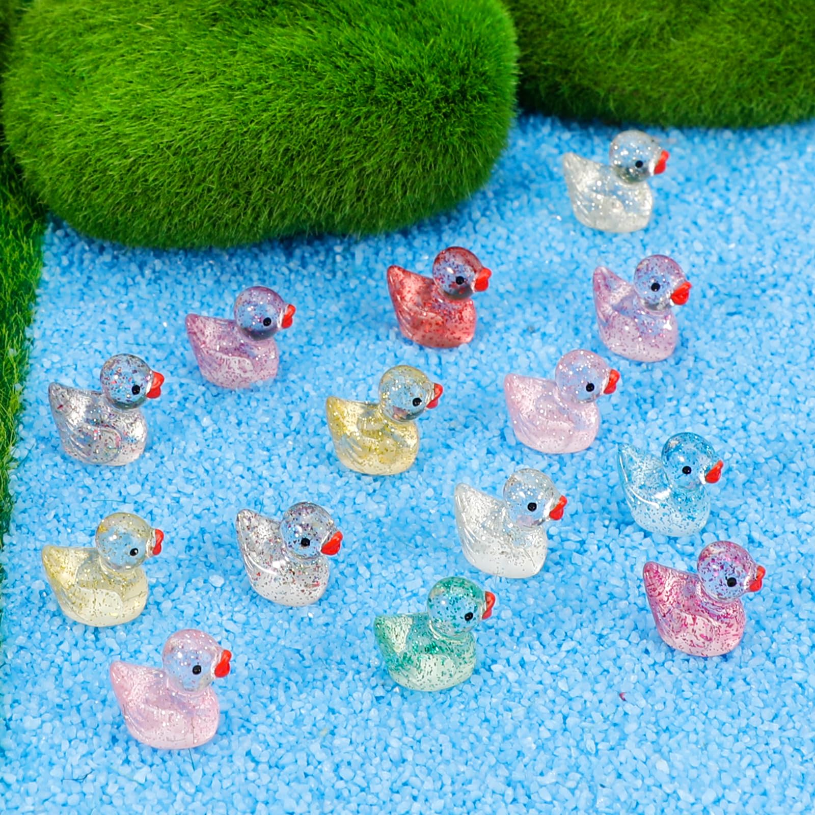 GWAHSA Glitter Mini Resin Ducks (240 Pcs, 1.5cm) | Authentic USA Import for Dollhouse & Fairy Gardens - Image 6
