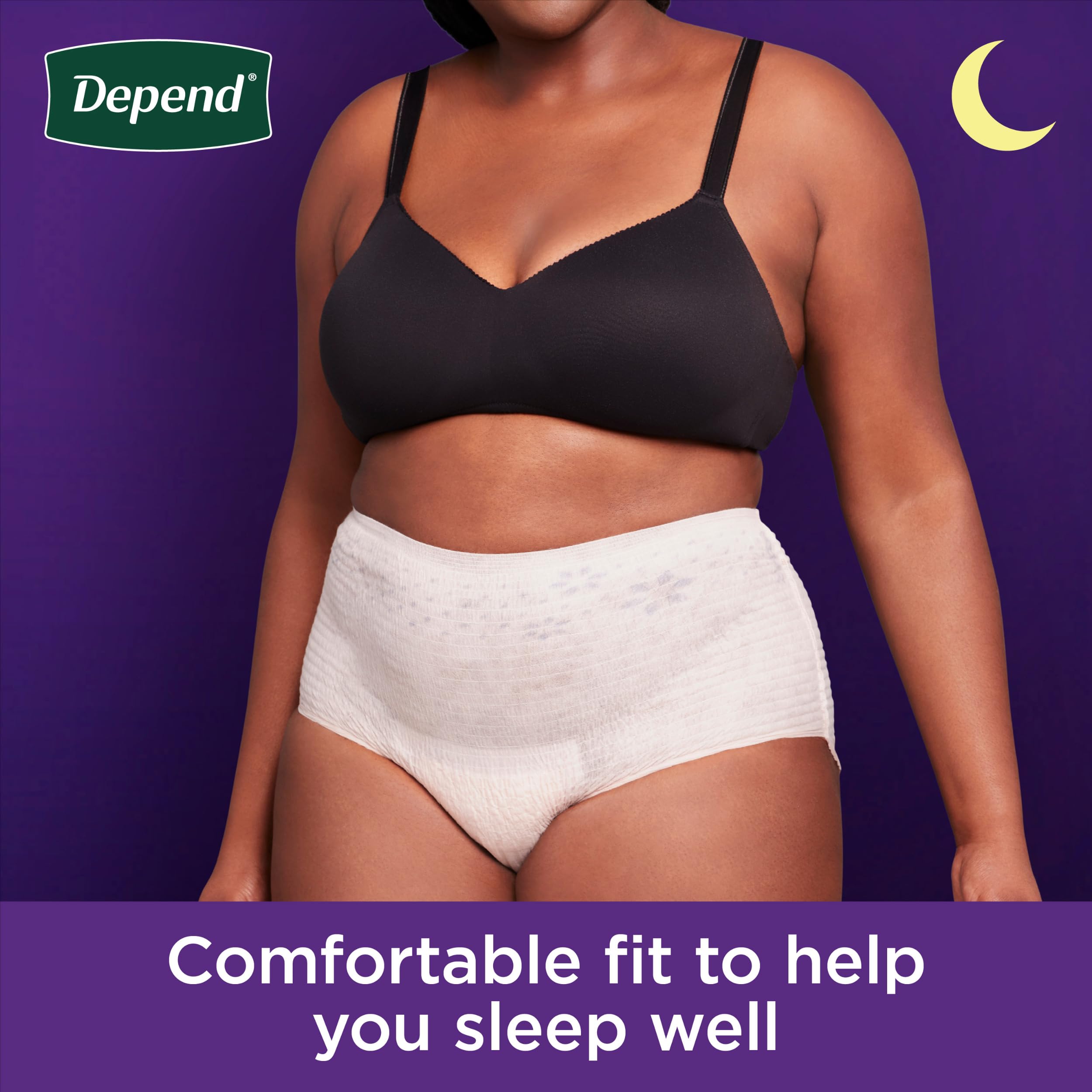 Depend Night Defense Adult Diapers for Women, Overnight Absorbency, Small, 26 Count | Incontinence Underwear, Postpartum Bladder Leak Protection - Image 4