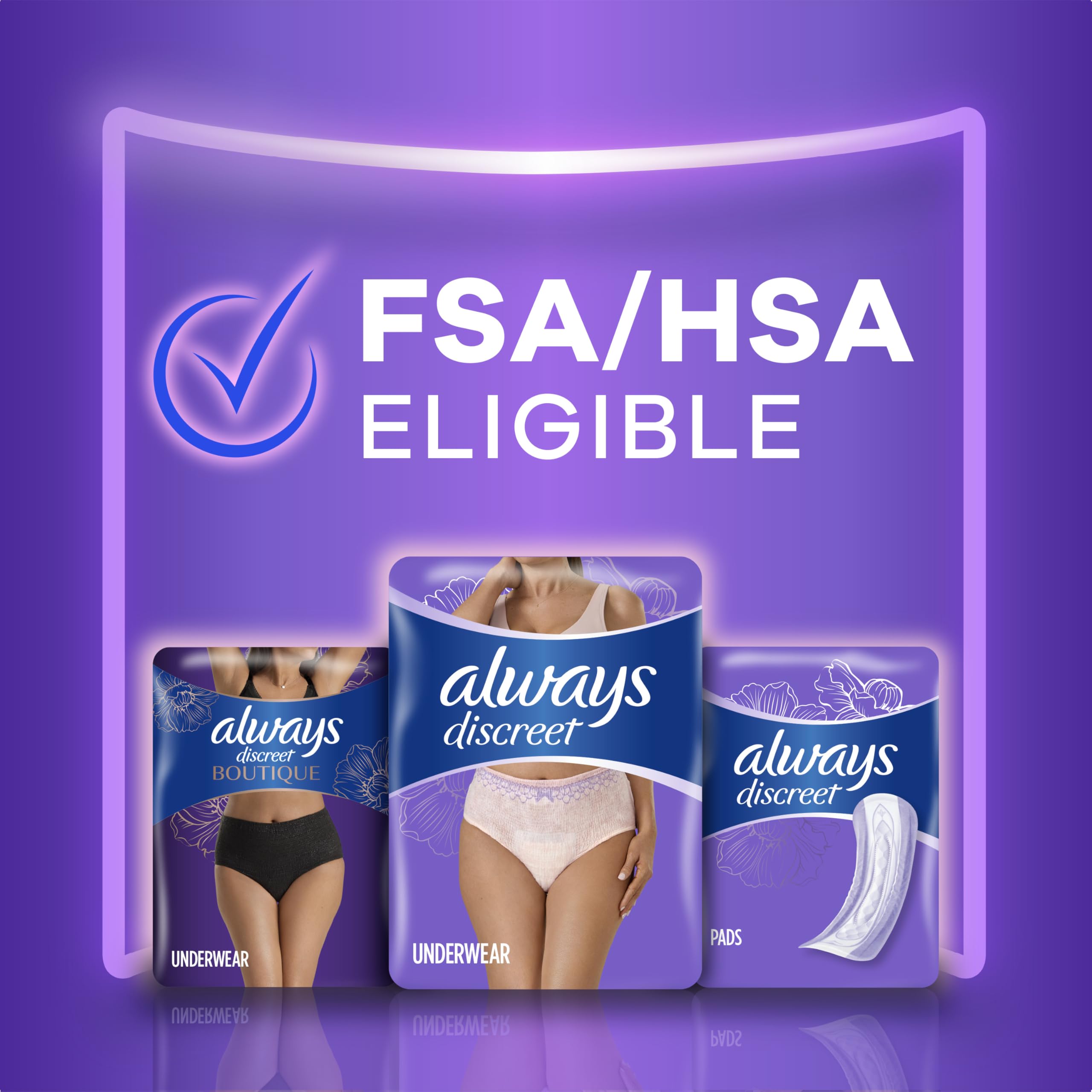 Always Discreet Incontinence Underwear Small/Medium 19ct | Max Absorbency Bladder Leak Protection for Women - Image 9