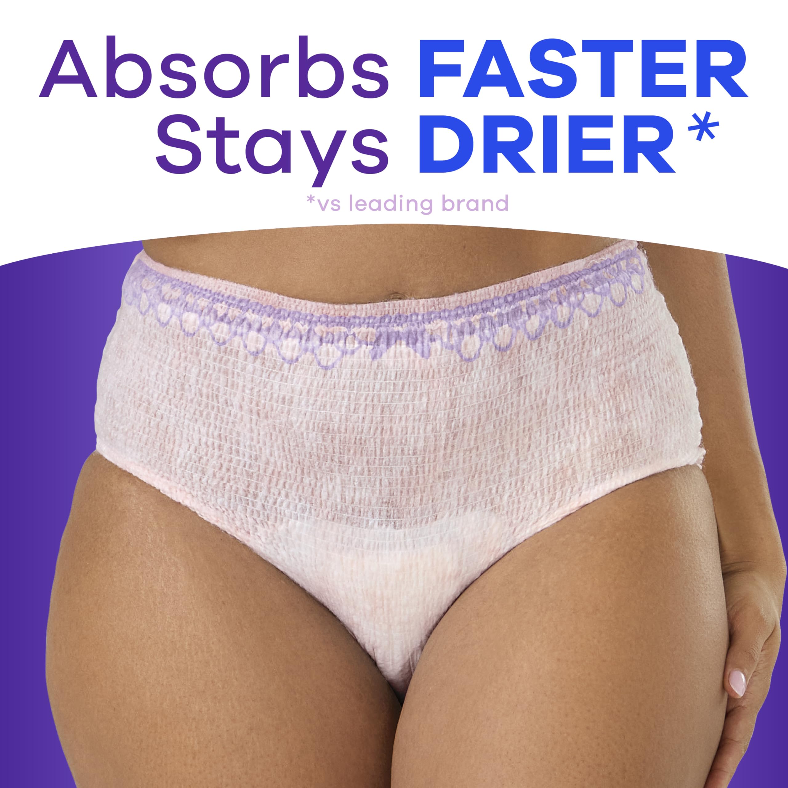 Always Discreet Incontinence Underwear Small/Medium 19ct | Max Absorbency Bladder Leak Protection for Women - Image 6