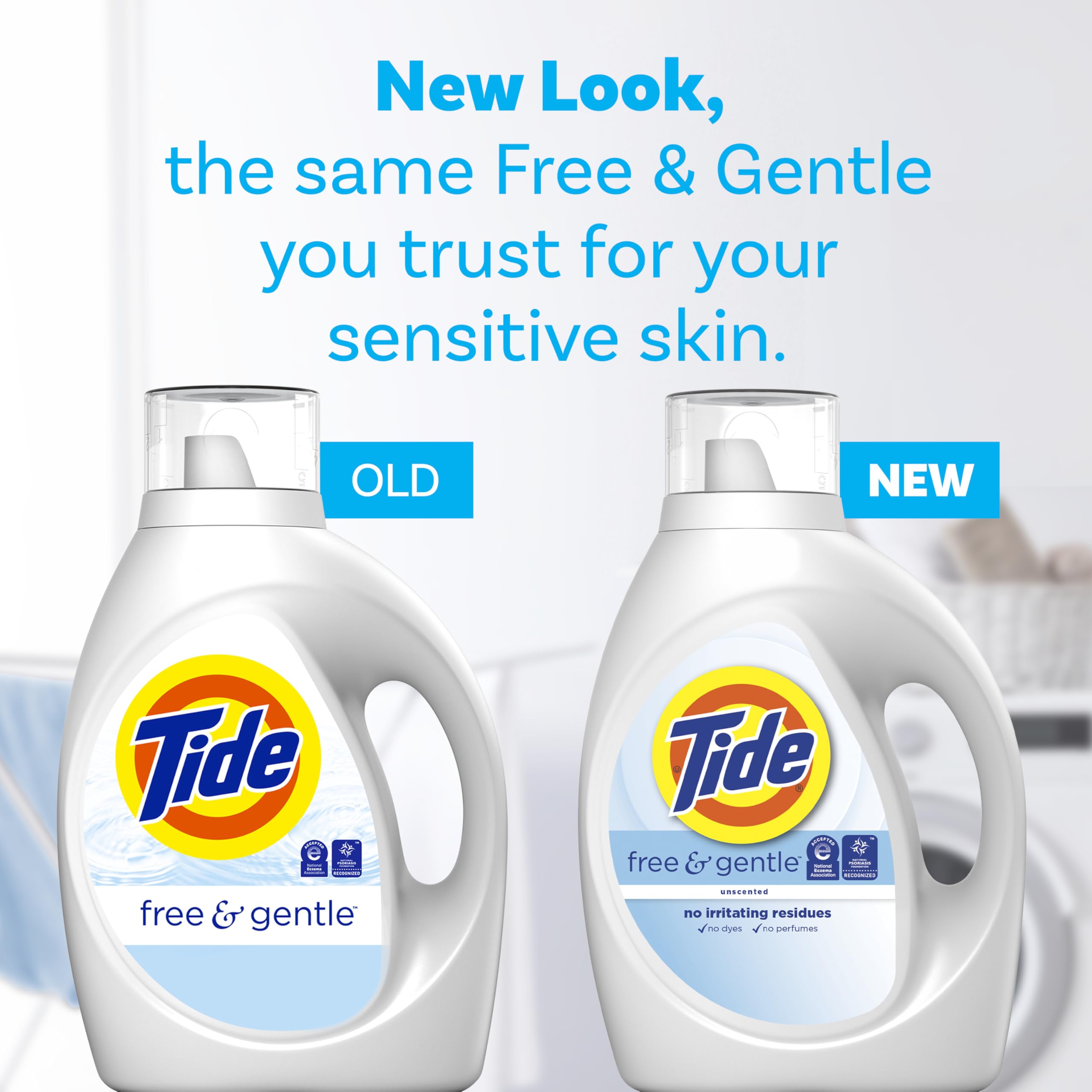 Tide Free & Gentle Liquid Laundry Detergent 3.53L (113 Loads) | Hypoallergenic Clean for Sensitive Skin - Image 6