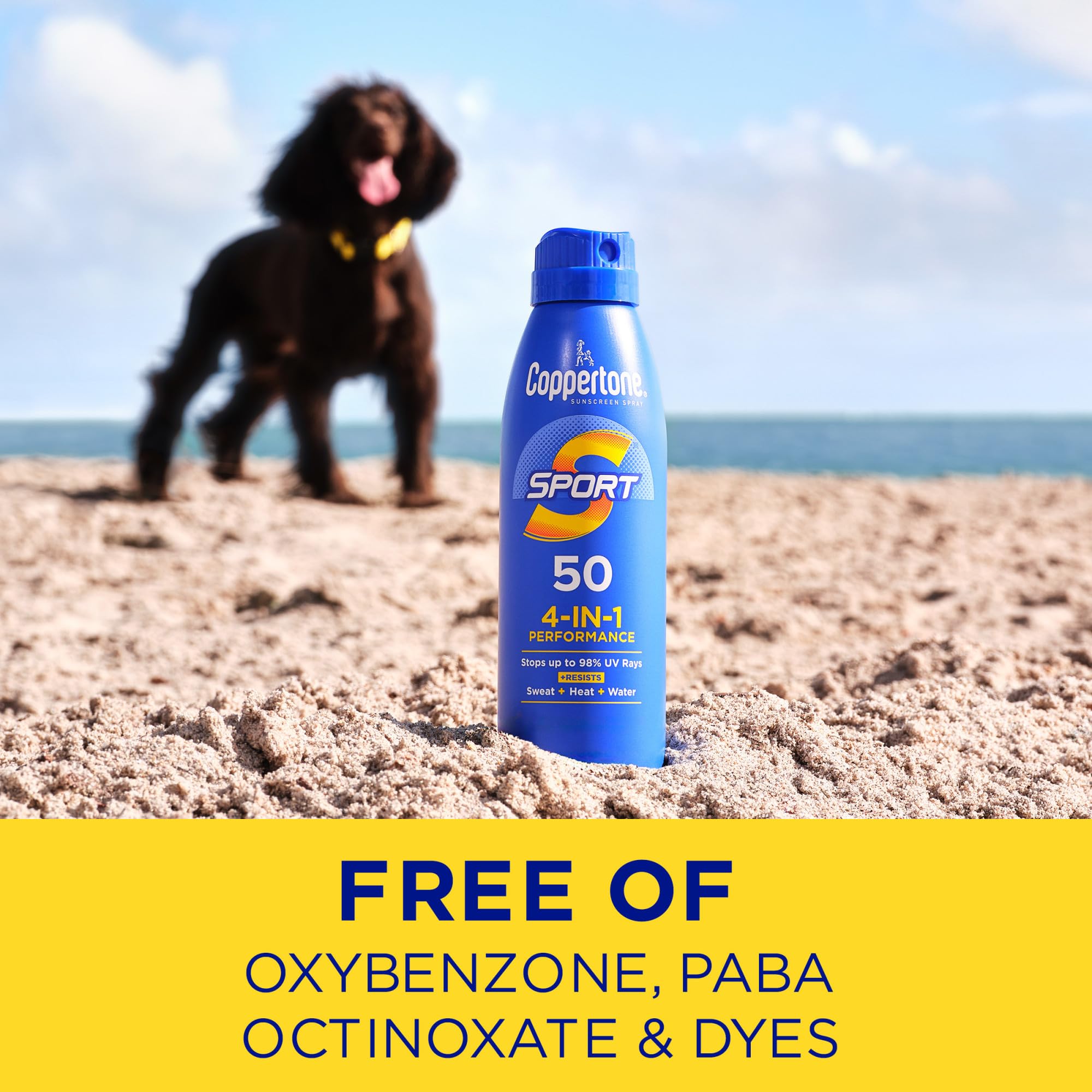 Coppertone Sport Sunscreen Spray SPF 50 165 ml (5.5 oz) 2-Pack | High-Performance Sunscreen Spray for Active Use, Water Resistant - Image 9