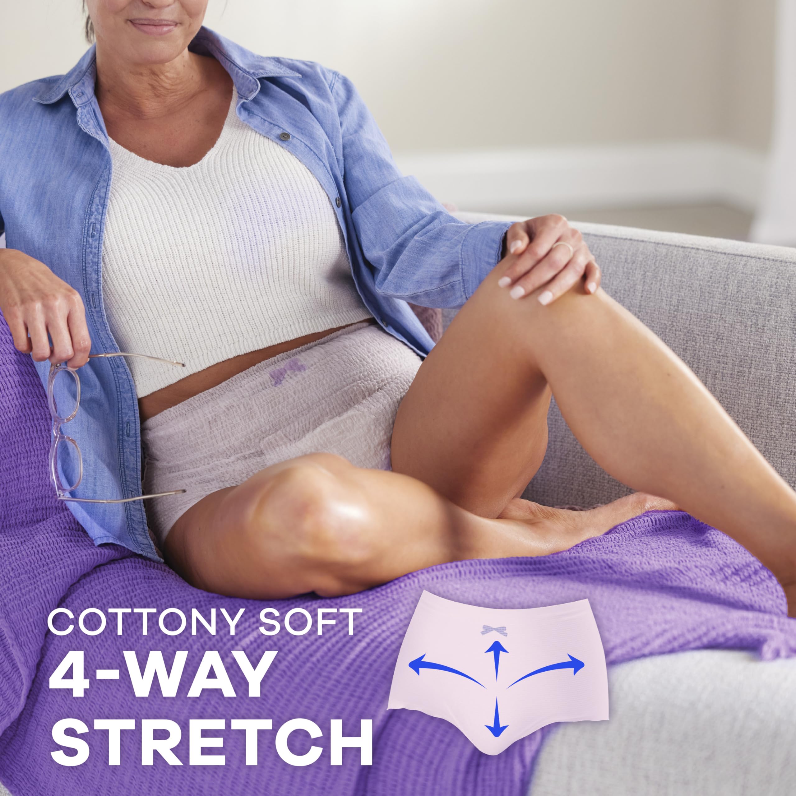 Always Discreet Incontinence Underwear Small/Medium 19ct | Max Absorbency Bladder Leak Protection for Women - Image 7