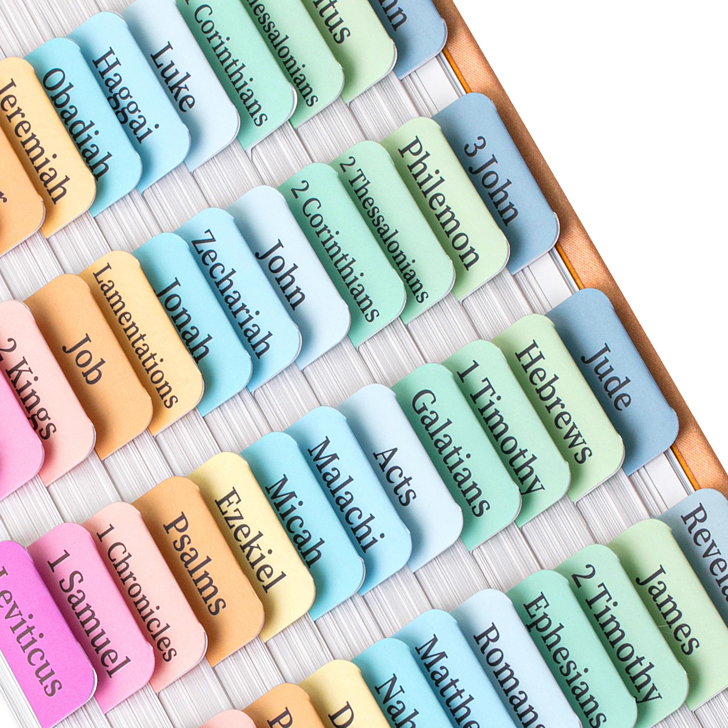 Mr. Pen Pastel Bible Tabs 75 Tabs | Laminated Bible Index Tabs for Study Bible, Women & Men