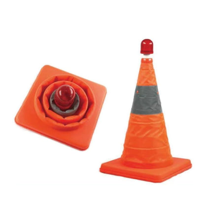 MaxbellGear Foldable Reflective Traffic Cone with LED Warning Light