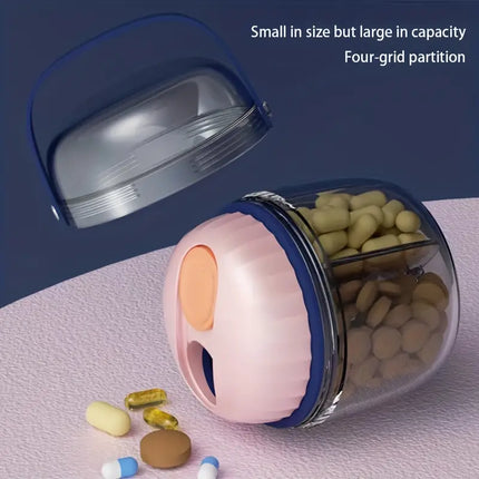 Maxbell Pill Box - Large Capacity Pill Organizer for Travel & Office