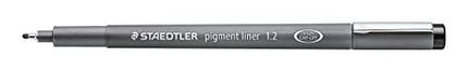 STAEDTLER Pigment Liner, Fineliner Pen For Drawing, Drafting, Journaling, 1.2mm, Black, 308 12-9 (308 12-9 VE)