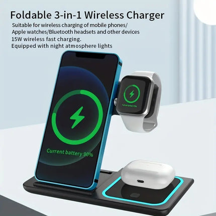 Foldable 3-in-1 Foldable Wireless Charger