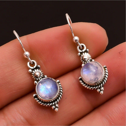 Maxbell Vintage Moonstone Long Drop Earrings - Elegant and Timeless Jewelry