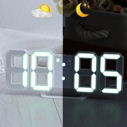3D LED Digital Wall Table Clock for Easy Readability at Night