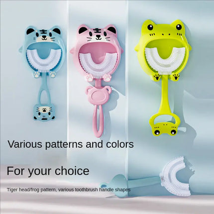 360° U Shaped Children's Toothbrush: Perfect Dental Care for Ages 2-12
