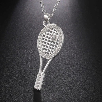 Maxbell Tennis Racket Pendant Necklace - Serve Up Style and Elegance with Every Outfit