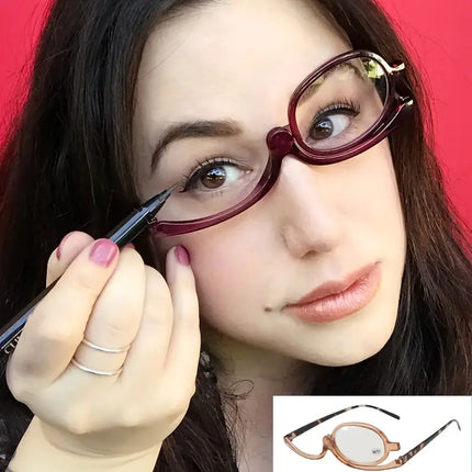 Maxbell Rotating Magnifying Makeup Random Reading Glasses – Enhance Your Cosmetic Experience with 120-Degree Rotation