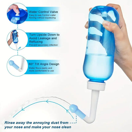 BPA-Free Nasal Wash Bottle 300/500ml - Best Solution for Rhinitis & Allergies
