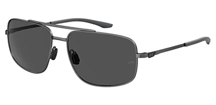 Buy Under Armour Men's UA Impulse Square Sunglasses, Shiny Dark Ruthenium Black, 59mm, 16mm in India India