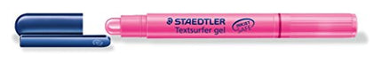 Buy STAEDTLER 264-23 Textsurfer Gel Highlighter Inkjet-Safe Twist-Action Line Width 3 mm - Pink, Pack of 10 in India India