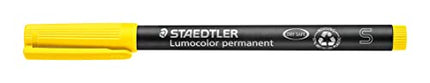 STAEDTLER 313-1 Lumocolor Universal Permanent Superfine Pens - Yellow, Pack of 10