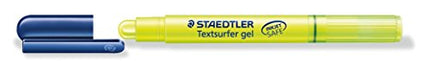 STAEDTLER 264-1 Textsurfer Gel Ultra-Soft Highlighter, 3mm Line Width - Yellow (Pack of 10)