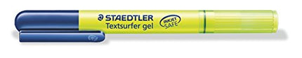 STAEDTLER 264-1 Textsurfer Gel Ultra-Soft Highlighter, 3mm Line Width - Yellow (Pack of 10)