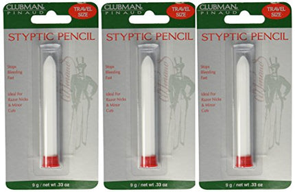 Clubman Pinaud Styptic Pencil Travel Size .33 oz (Pack of 3)