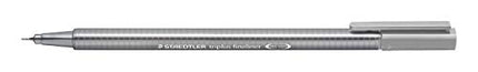 STAEDTLER Triplus Fineline 334 – Superfine Tip 0.3 mm Silver-Grey