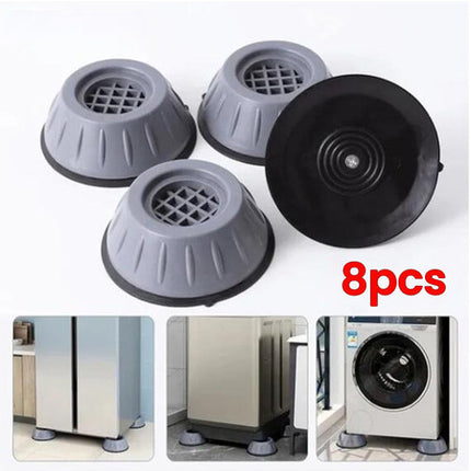 Anti-Vibration Pads for Washing Machine and Refrigerator: Non-Slip, Noise Reduction, Rubber Pads- Pack of 2 (8pcs)