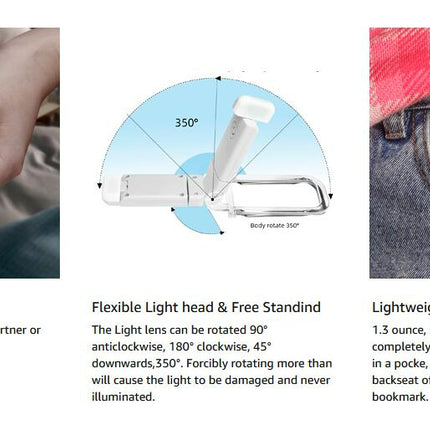 360 Flexible Light Head and Free Standing Book Reading LED Light 