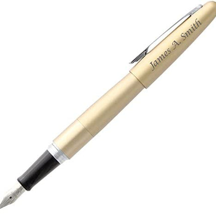 PILOT Engraved Metropolitan Pen - Personalized with Your Name (Fountain Medium Nib, Gold)
