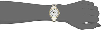Timex Women's Easy Reader 30mm Watch – Two-Tone Case White Dial with Two-Tone Stainless Steel Expansion Band