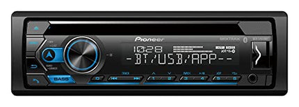 Buy Pioneer DEH-S4220BT Single-Din Bluetooth CD Receiver with USB/AUX Inputs, Pioneer Smart Sync, and Hands-Free Calling for Enhanced in-Car Audio Experience in India.