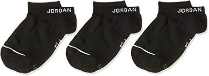 Nike Mens 3-Pack Jordan Jumpman No-Show Socks Black/White SX5546-010 Size Medium