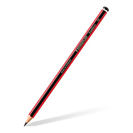 STAEDTLER 110-3B Tradition Graphite Pencil for Drawing & Sketching - 3B (Box of 12), Black