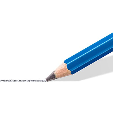 Staedtler Mars Lumograph 100-9B Premium Quality Pencil, Hardness 9B, Box of 12, Blue (100-9B VE)
