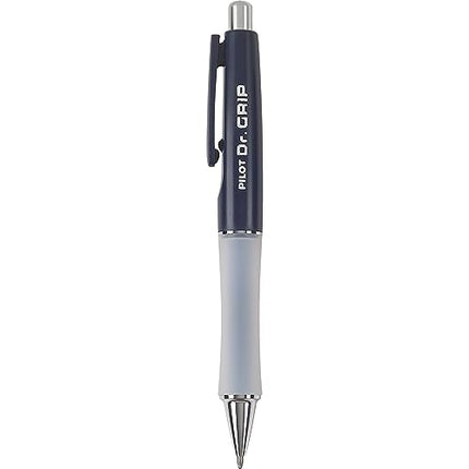 PILOT Dr. Grip Refillable & Retractable Ballpoint Pen, Medium Point, Navy Barrel, Blue Ink, Single Pen (36101)