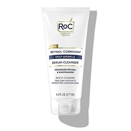 Buy RoC Retinol Correxion Deep Wrinkle Serum Facial Cleanser with Niacinamide for Anti-Aging and Fine Lines in India.